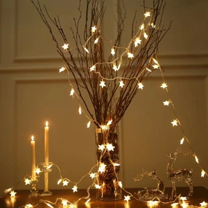 6 Metre LED Işıklı Yıldız Dizeleri Animasyonlu Pilli Aydınlatma Ev Dekorasyonu