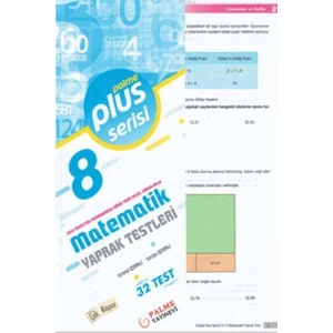 Palme Yayıncılık 8. Sınıf Plus Serisi Matematik Yaprak Testleri
