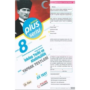 Palme Yayıncılık 8. Sınıf Plus Serisi T.c. Inkılap Tarihi ve Atatürkçülük Yaprak Testleri