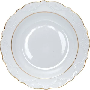 Queen Altın Yaldız Çukur Tabak 20cm