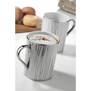 Kütahya Porselen Forest 2Li Mug Bardak Platin 10925