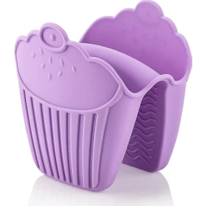 1 Adet Cupcake Silikon Fırın Tutacağı Mor