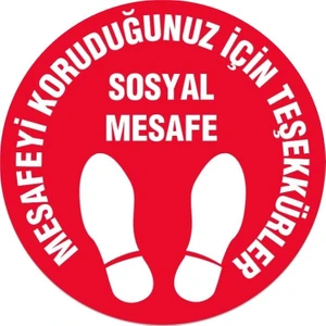 Mesafeyi Koruduğunuz Için Teşekkürler Ikaz Bandı