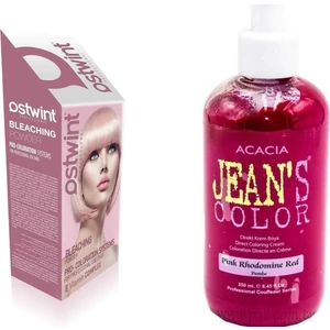 JEAN'S COLOR  Saç Boyası Pembe + Ostwint Saç Açıcı