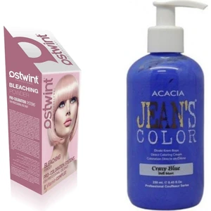 JEAN'S COLOR  Saç Boyası Deli Mavi + Ostwint Saç Açıcı