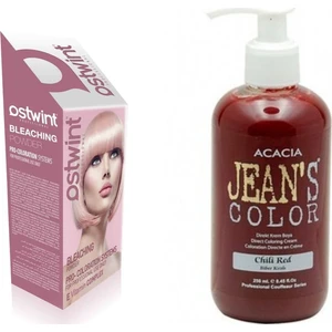 JEAN'S COLOR  Saç Boyası Biber Kızılı + Ostwint Saç Açıcı