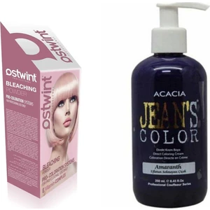 JEAN'S COLOR  Saç Boyası Eflatun Solmayan Çiçek  + Ostwint Saç Açıcı