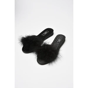 Gc Terlik Gc Kadın Siyah Gelin Çeyiz Terliği Suni Deri Günlük Kullanımda Konforlu ve Şık