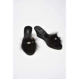 Kadın Siyah Gelin Çeyiz Terliği