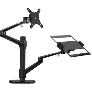 STD7090B 13"-27" Ergonomik NoteBook Stand ve Vesa Monitör Tutucu Kol-Siyah