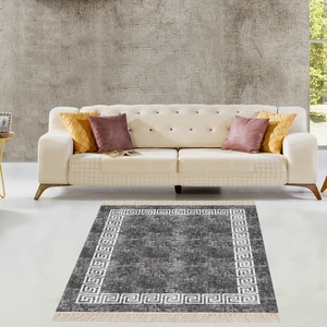 On the clouds Geometrik Çerçeveli Dijital Baskı Yıkanabilir Kaymaz Taban Klasik Düz Salon Halısı ve Yolluk