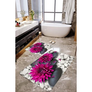 Mekta Home 3 Boyutlu Çiçek ve Taşlı 2'li Banyo Paspas Takımı MKTPP-2016 60 x 100 cm 50 x 60 cm