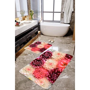 Mekta Home 3 Boyutlu Çiçekli 2'li Banyo Paspas Takımı  MKTPP-2036 60 x 100 cm 50 x 60 cm