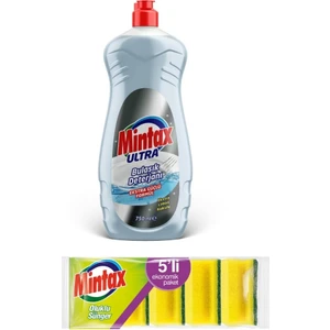Ultra Sıvı Bulaşık Deterjanı 750 ml + Mintax 5'li Sünger