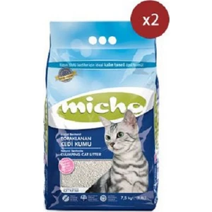 Kalın Taneli Topaklanan Kedi Kumu 2 Adet x 7.5 kg Kutulu