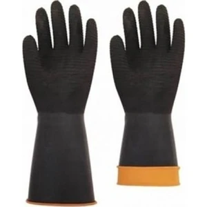 Siyah Panda Asit Eldiveni Tırtıklı Düz 60 cm