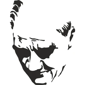 Sticker Fabrikası Atatürk Büyük Türk Başbuğ Şeffaf Sticker 00620