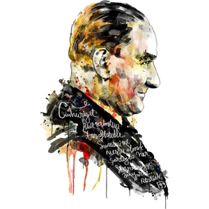 Sticker Fabrikası Atatürk Büyük Türk Türkiye Başbuğ Sticker 00625