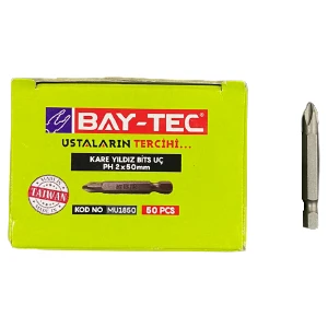 Kare Yıldız Bits Uç Ph 2X50MM (50 Parça)