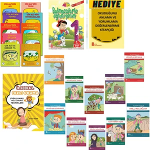 Cin Ali Hikaye Seti 10 Kitap + 1. Sınıf Hızlı Okuma + Bulmacalarla Öğreniyorum + 10 Adet Hikaye