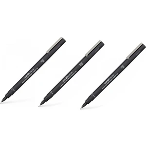 Pin Fine Line Akrilik Uçlu Teknik Çizim Kalemi 0.3 mm Siyah 3'lü