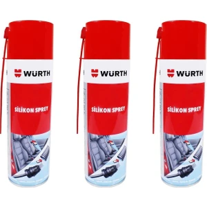 3 Adet Würth Silikon Sprey 500 ml Plastik Sesi Keser Made In Germany