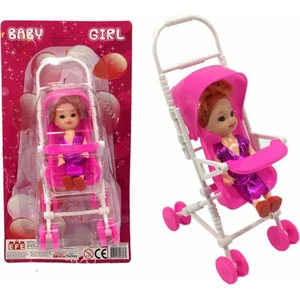 Efe Oyuncak Bebek Arabalı Küçük Bebek Yöresel Tema Pembe Renkli Eğlenceli Oyun Seti