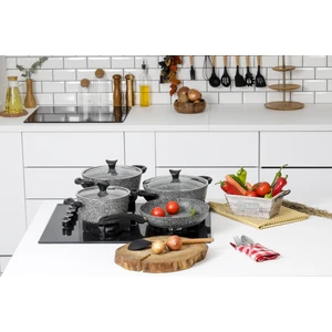 Mastercook 4'lü 7 Parça Granit Tencere Seti Gri