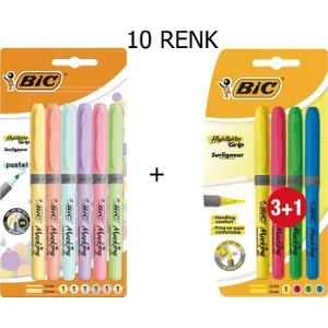 Fosforlu Kalem Brite Liner Grip 10'lu Set