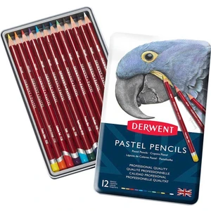 : Pastel Pencil : Pastel Boya Kalem Seti : 12 Renk Metal Kutu