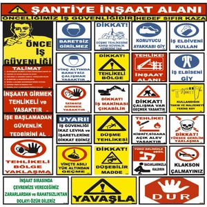 Şantiye Inşaat Alanı Inşaat Uyarı Levhası