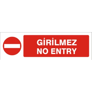 İzmir Serigafi Girilmez (Kendinden Yapışkanlı Etiket) 7,5 cm x 25 cm