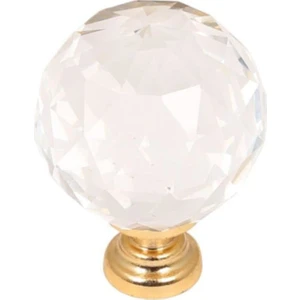 Interio Kristal Düğme Kulp Modelleri Altın Dolap Çekmece Mobilya Mutfak Kulbu 30MM