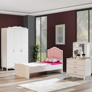 Su Genç Odası Takımı - 3 Kapılı Dolap, Karyola, Şifonyer