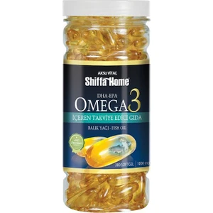 Aksu Vital Shiffa Home Omega 3 Dha Epa Balık Yağı Softjel 1000 Mg x 200 Adet