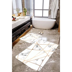 Mekta Home Mermer Desen 2'li Banyo Paspas Takımı MKTBP-0117 60X100/50X60