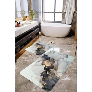 Mekta Home Mermer Desen 2'li Banyo Paspas Takımı MKTBP-0119 60X100/50X60