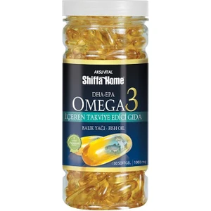 Aksu Vital Shiffa Home Omega 3 Dha Epa Balık Yağı Softjel 1000 Mg x 100 Adet