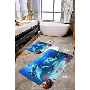 Mekta Home 2'li MKTBP-077 Yunus 60 x 100 cm - 50 x 60 cm Banyo Paspas Takımı