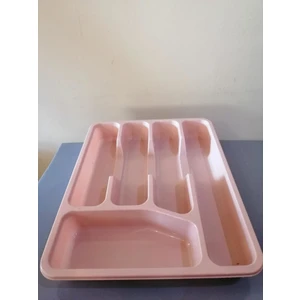 Poly Time Pembe Plastik Çekmece Kaşıklık Küçük