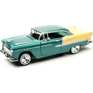 1:24 1955 Chevy Bel Air Mavi Yeşil Araba