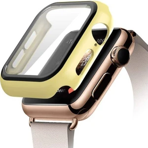Apple Watch ile Uyumlu 4/5/6 Serisi 42MM/44MM 360 Derece Ekran Koruyucusu Sarı