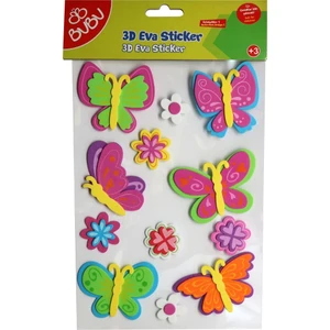 Kelebekler Eva 3D Sticker