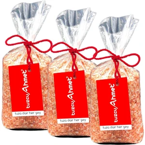 Tuzcu Ahmet 3 Adet 1 kg Iri Taneli Pembe Doğal Himalaya Kaya Tuzu