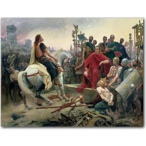 Cakatablo Ahşap Tablo Vercingetorix Jül Sezar'a Meydan Okuyor