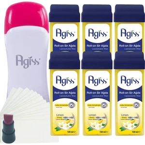 s Roll-On Kartuş Sir Ağda Isıtıcı +  6^lı Limonlu Kartuş Ağda Seti 9 Parça