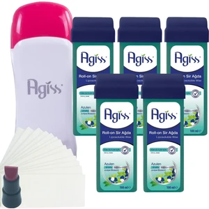 s Roll-On Kartuş Sir Ağda Isıtıcı +  5^li Azulen Kartuş Ağda Seti 8 Parça