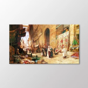 Arty Tablo Kahire'de Halı Pazarı 1862 Tablo