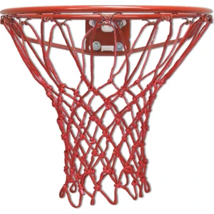 Basketbol Filesi 4mm Polys. Kırmızı - 2 Adet (Basketbol Pota Ağı)