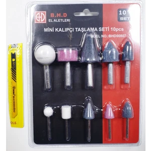 Makro Yapı 10 Parça Mini Kalıpçı Taşlama Seti Uç Vızvız Seti ve Dekupaj Ucu